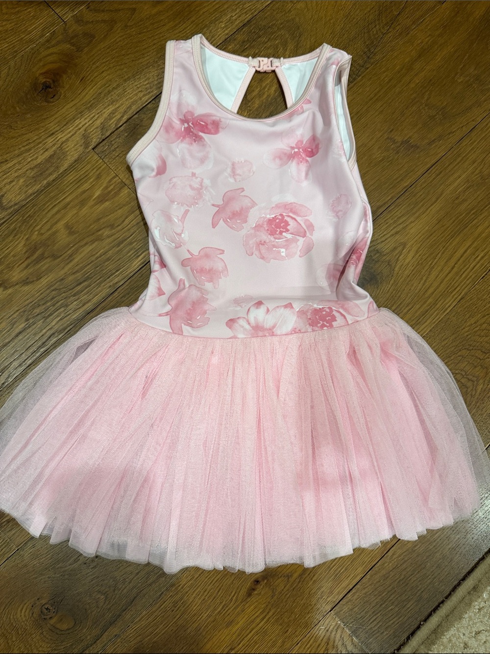 Girls Floral Pink Ballet Tutu Dress Dance Costume